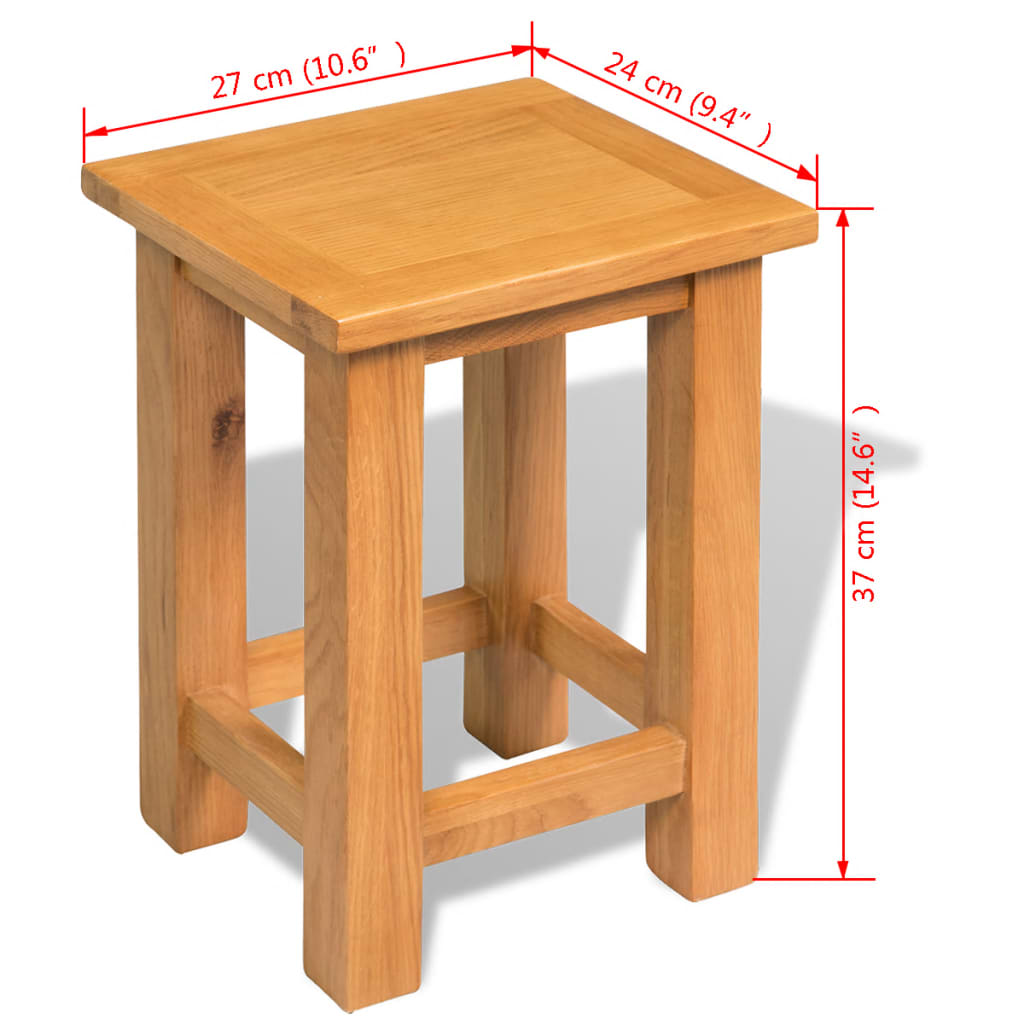 Side table 27x24x37 cm solid oak