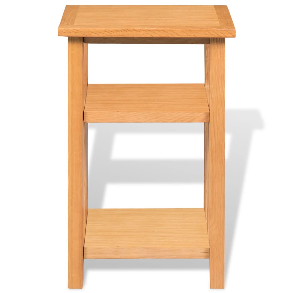 Side table with magazine shelf 27x35x55 cm solid oak