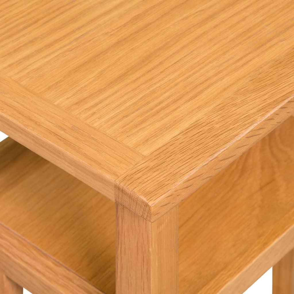 Side table with magazine shelf 27x35x55 cm solid oak