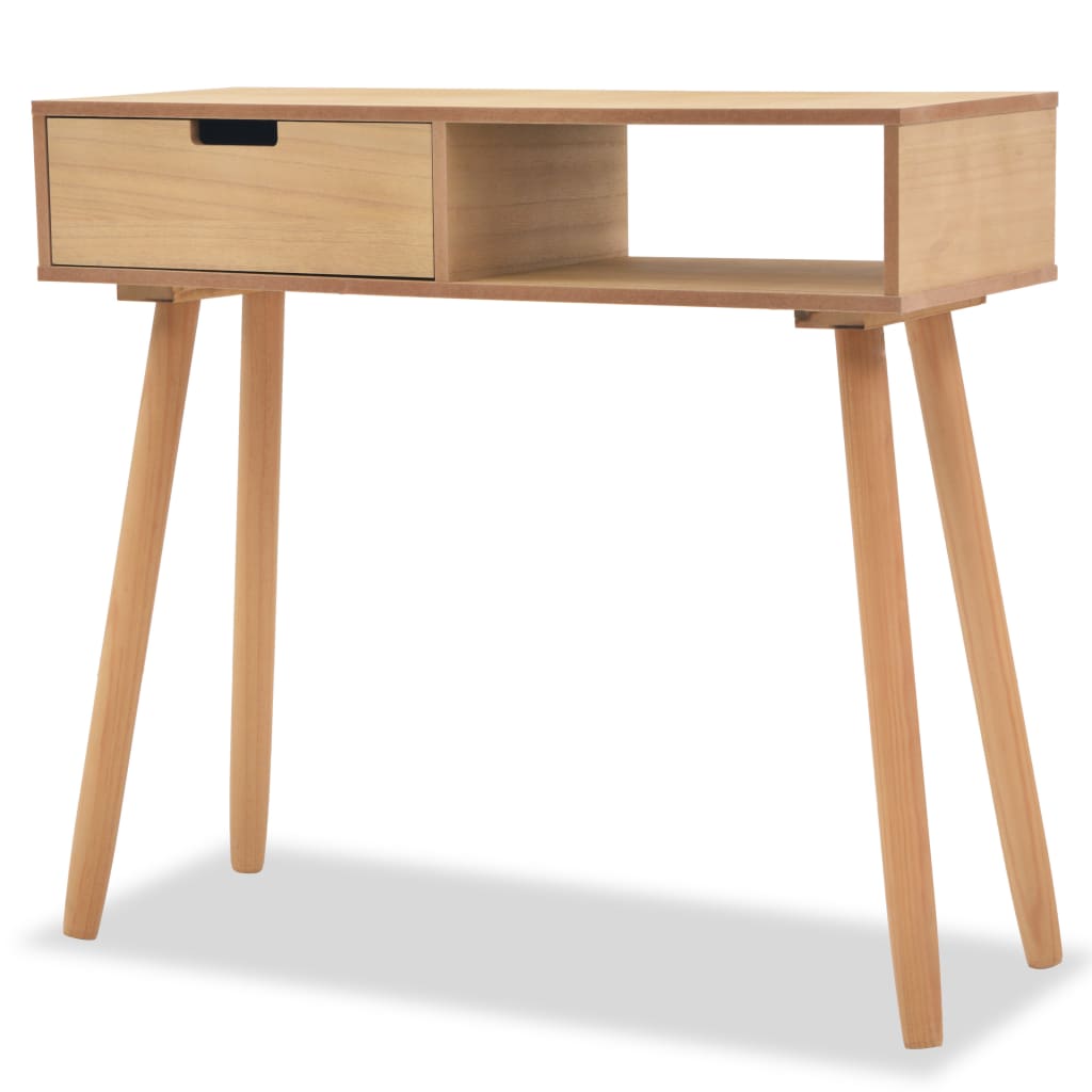 Console table solid pine 80x30x72 cm brown