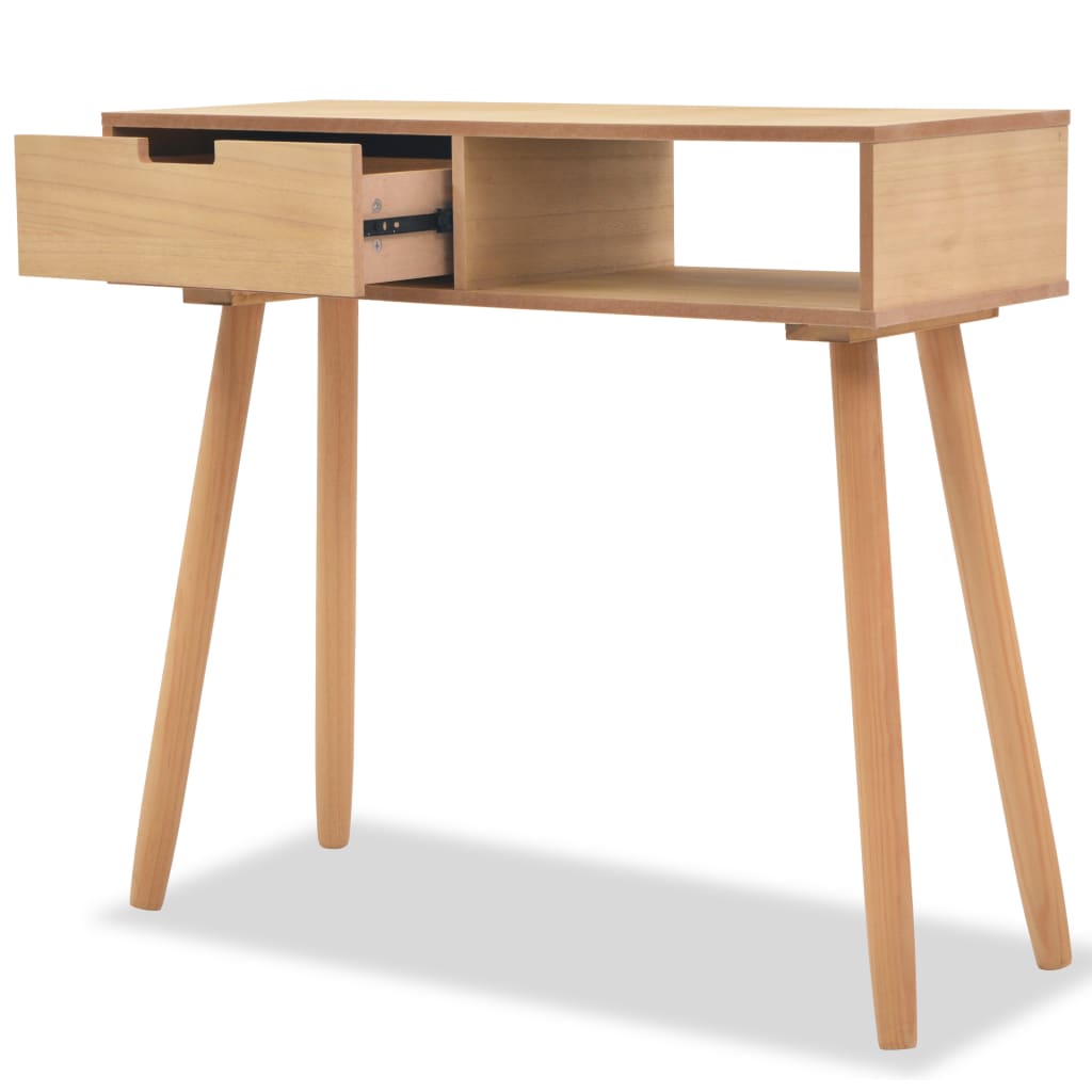 Console table solid pine 80x30x72 cm brown