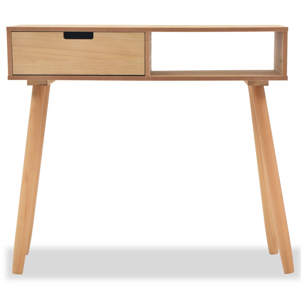 Console table solid pine 80x30x72 cm brown