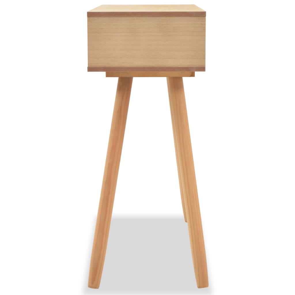 Console table solid pine 80x30x72 cm brown