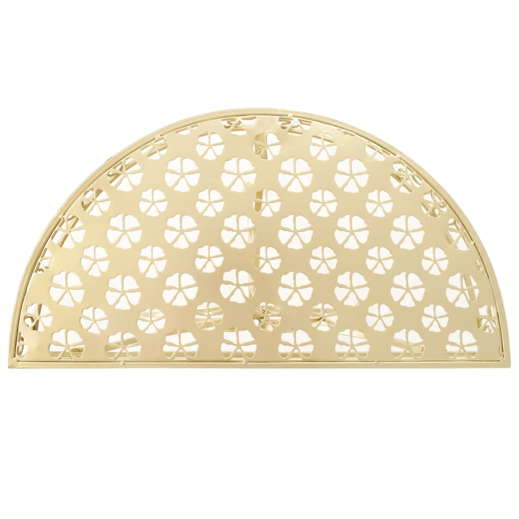 Sidobord vintage stil halvrunt metall 72x36x74 cm guld