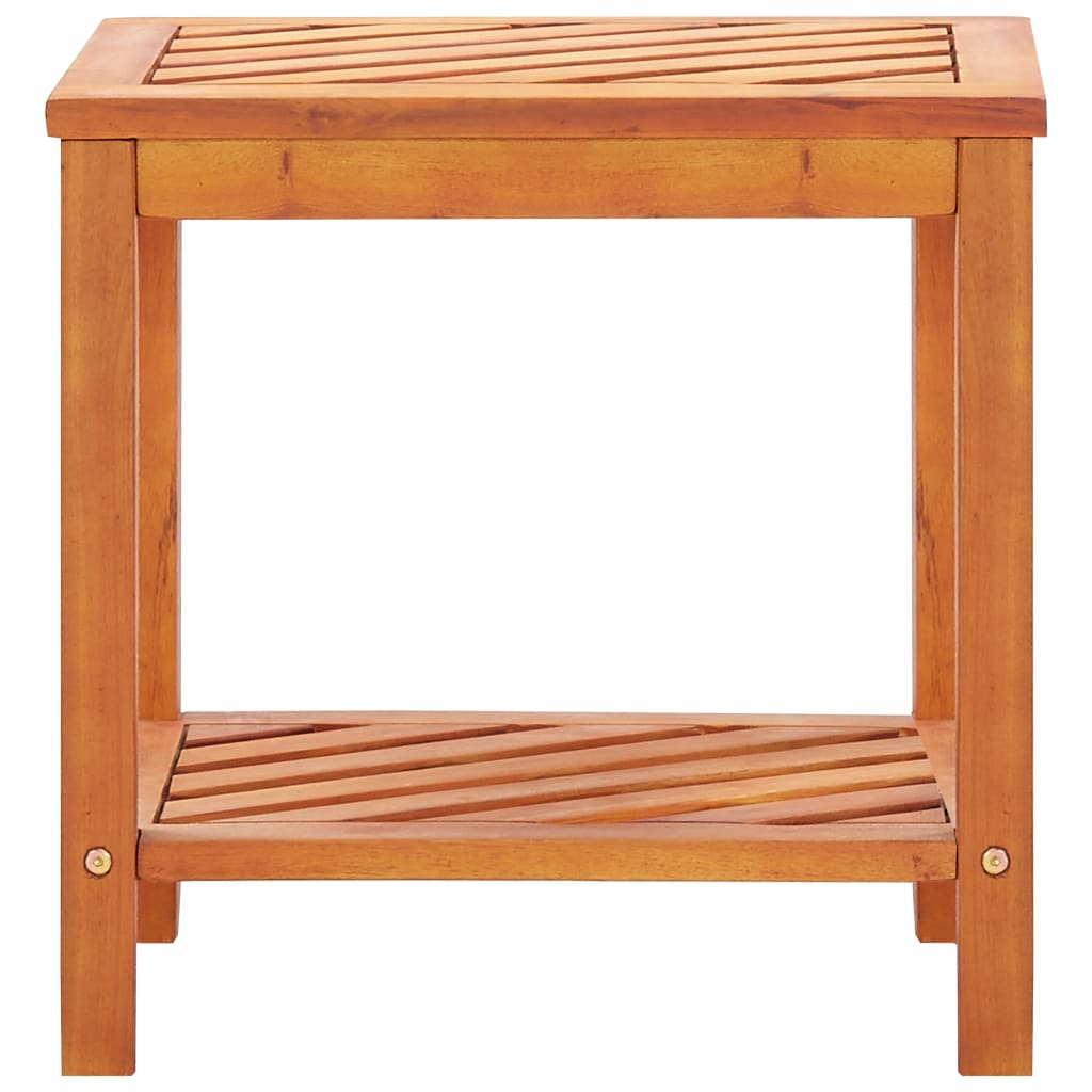 Sidobord massivt akaciaträ 45x33x45 cm