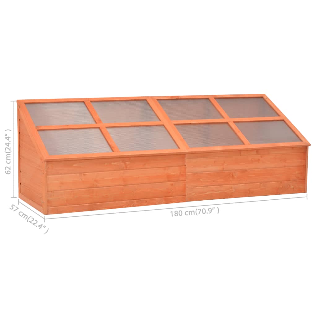 Växthus trä 180x57x62 cm