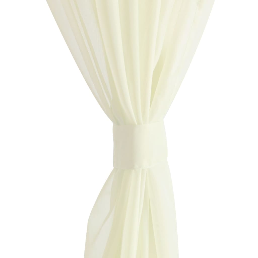 Genomskinlig gardin 140 x 225 cm 2-pack Creme