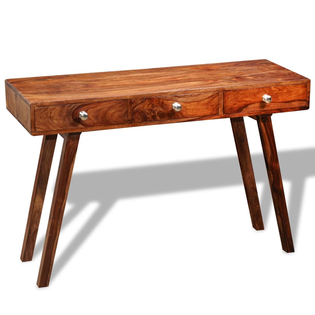 3-drawer side table 76 cm solid sheesham wood