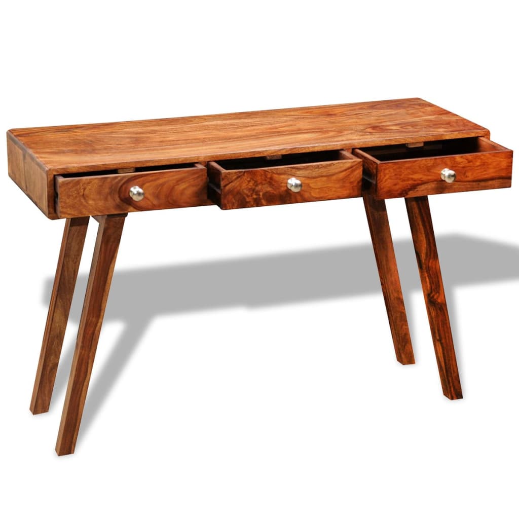 3-drawer side table 76 cm solid sheesham wood