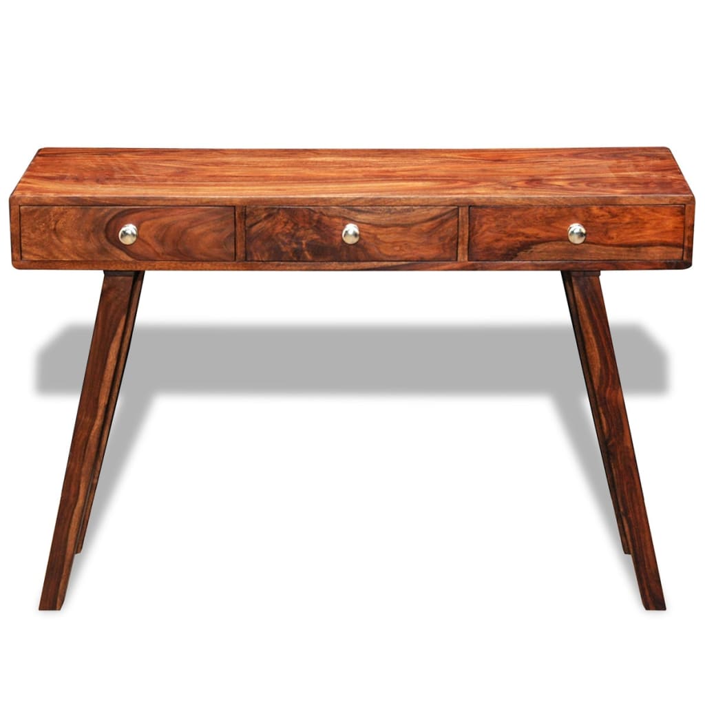 3-drawer side table 76 cm solid sheesham wood