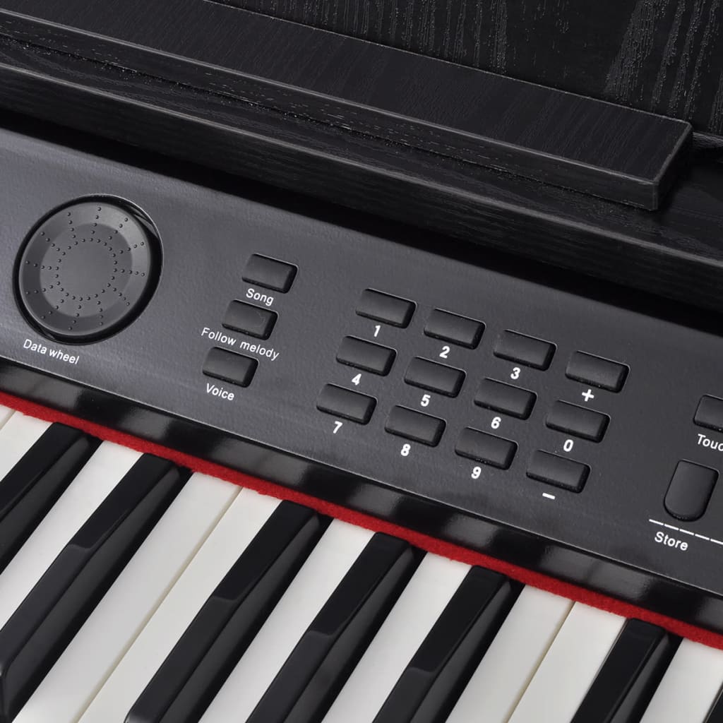 Digitalpiano med pedaler och 88 tangenter Melaminbräda svart