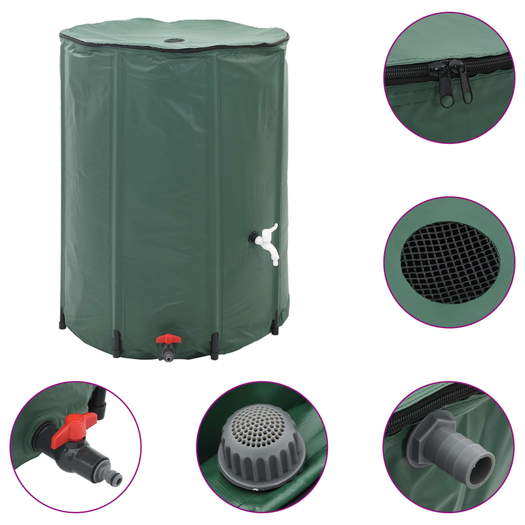 Collapsible rain barrel with crane 1350 L