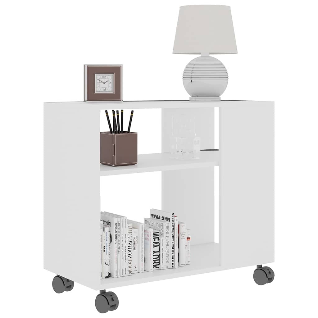 Sidobord vit 70x35x55 cm konstruerat trä