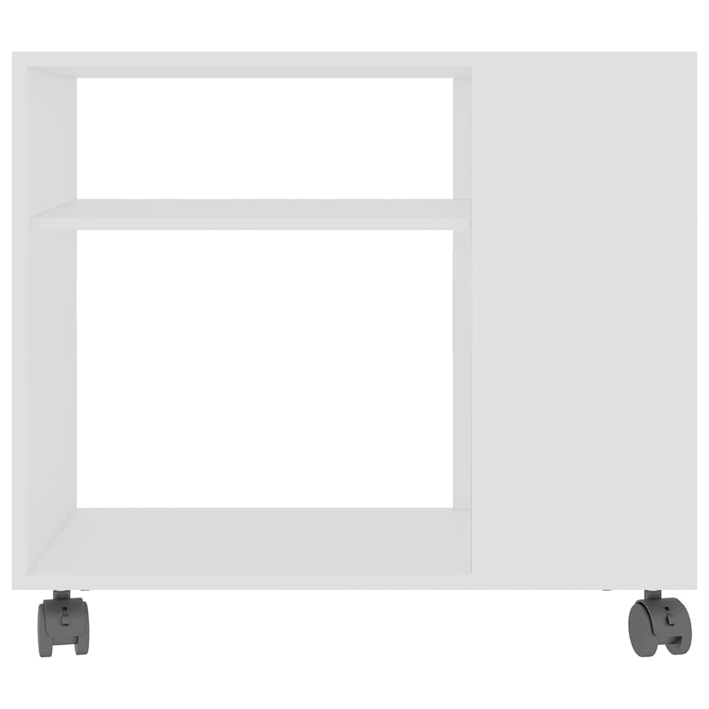 Sidobord vit 70x35x55 cm konstruerat trä