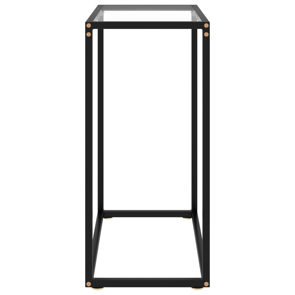 Avlastningsbord transparent 60x35x75 cm härdat glas