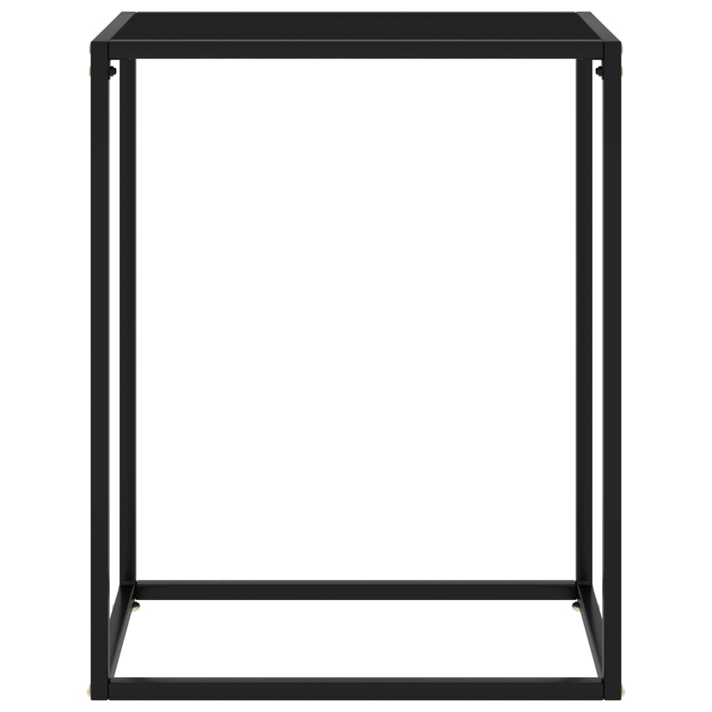 Avlastningsbord svart 60x35x75 cm härdat glas