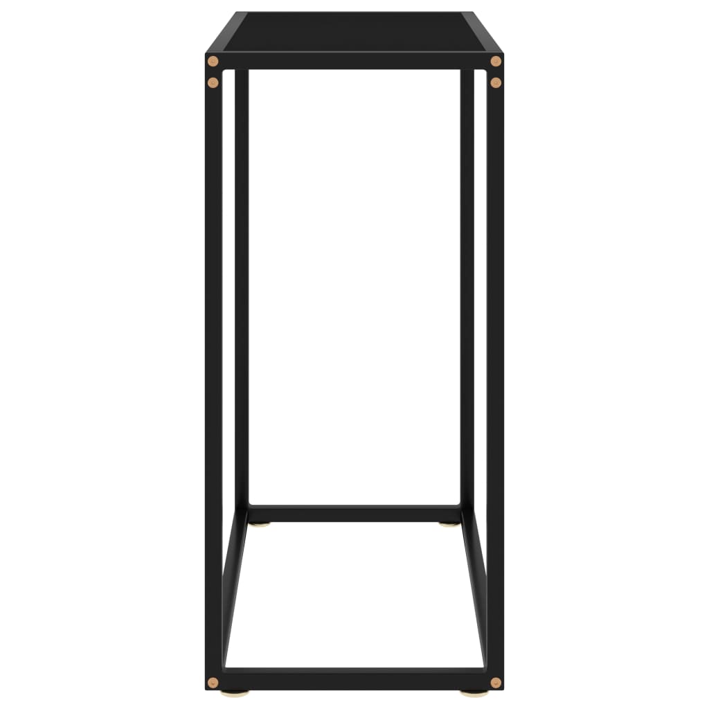 Avlastningsbord svart 60x35x75 cm härdat glas