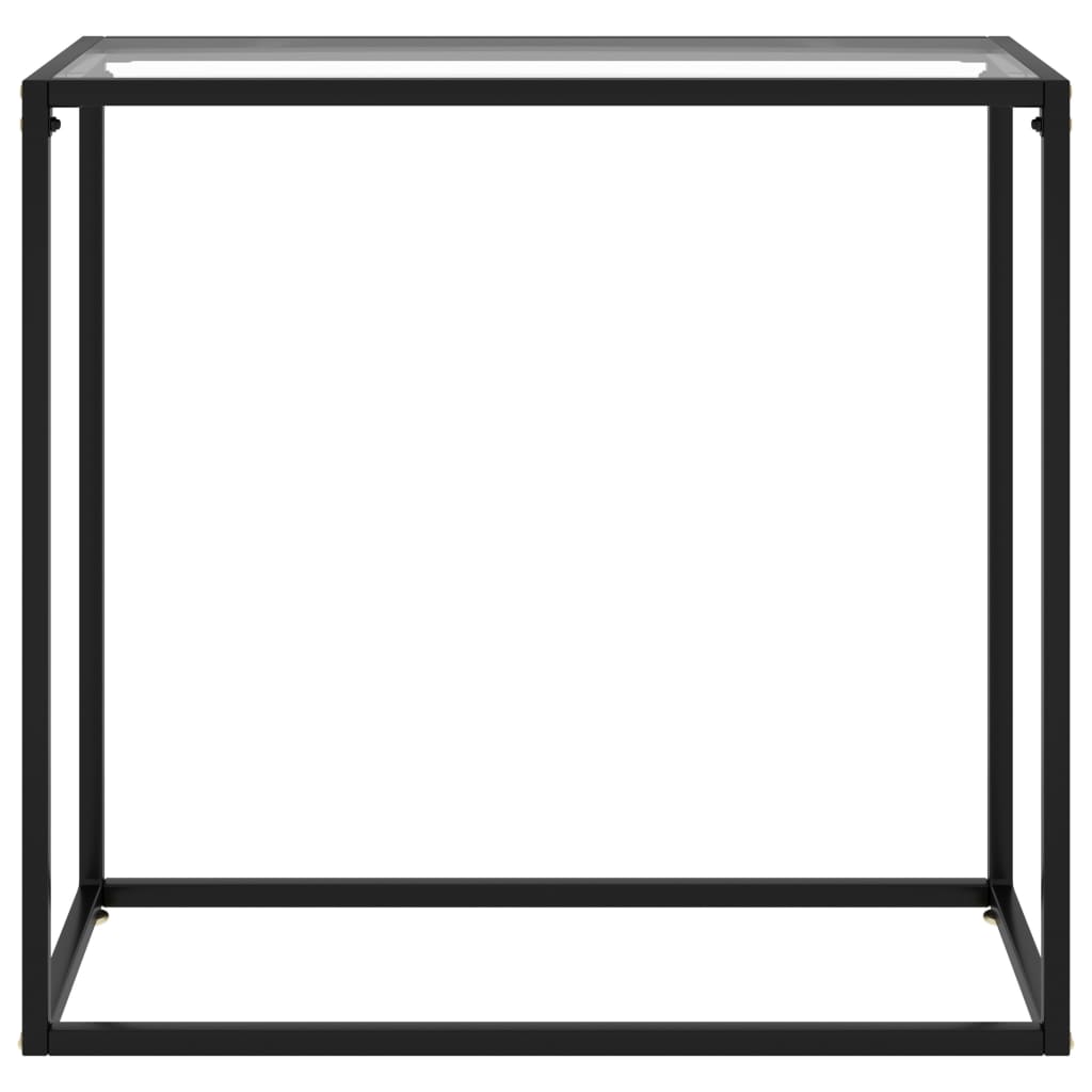 Console table transparent 80x35x75 cm tempered glass