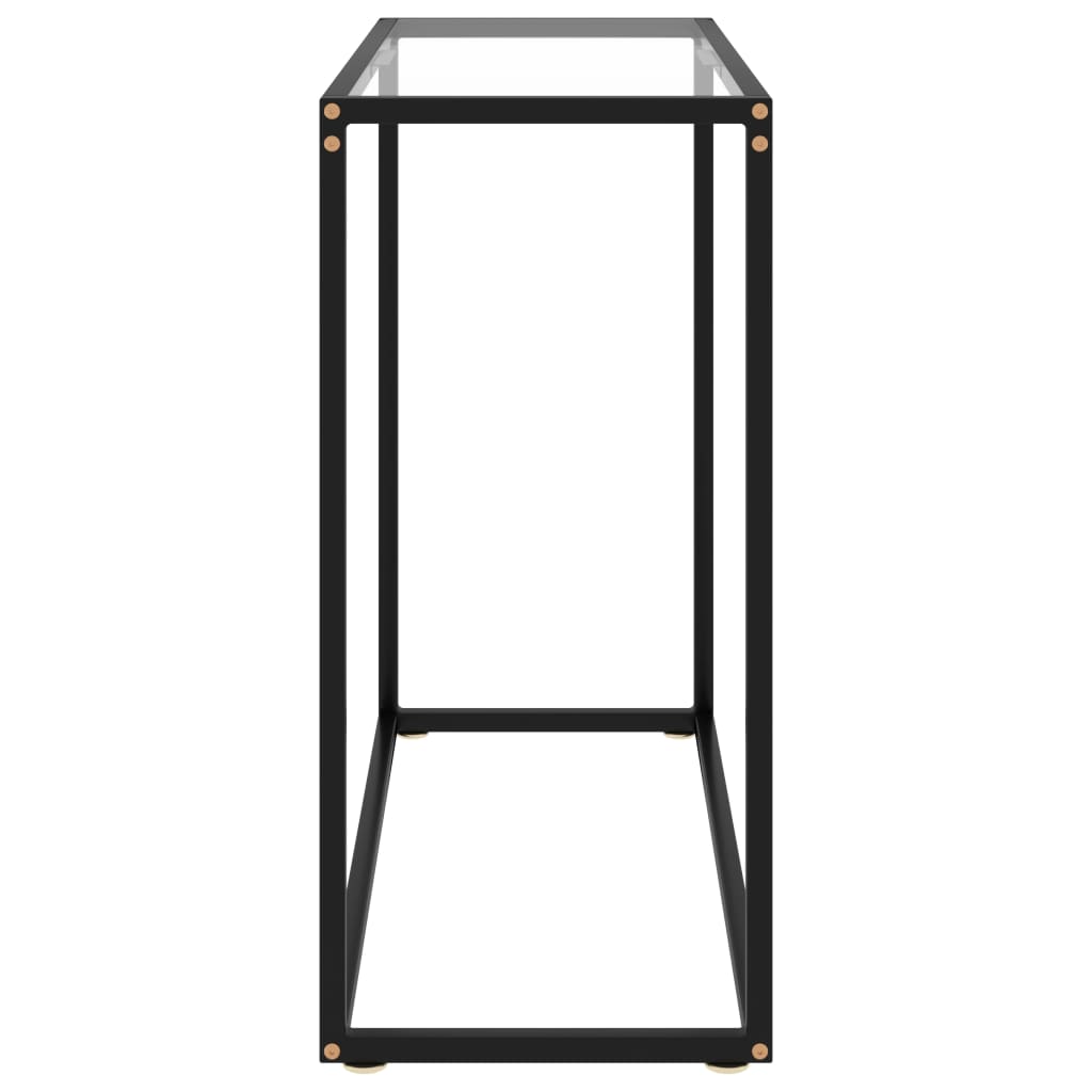 Console table transparent 80x35x75 cm tempered glass