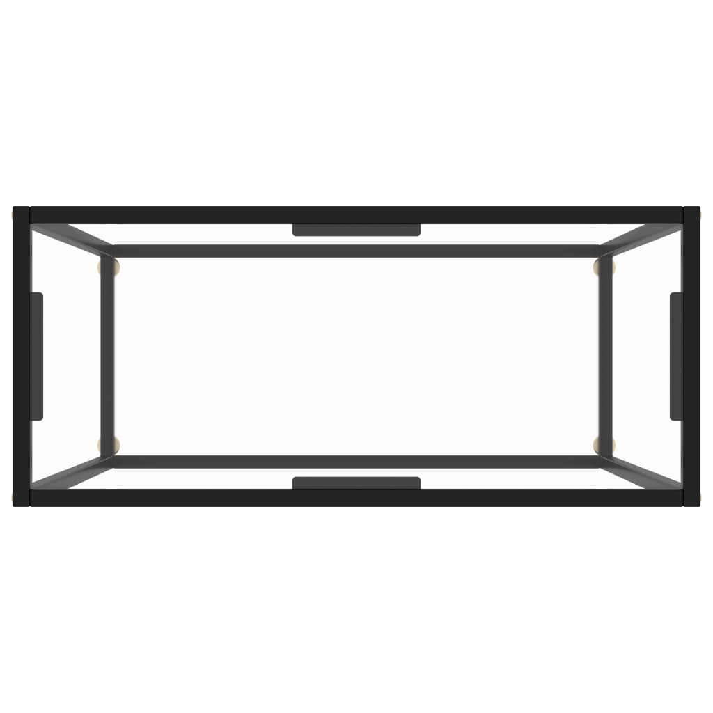 Console table transparent 80x35x75 cm tempered glass