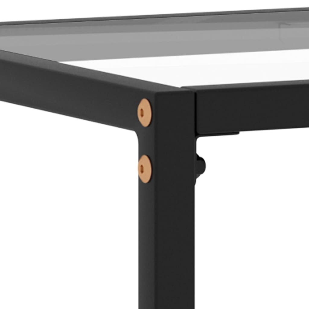 Console table transparent 80x35x75 cm tempered glass