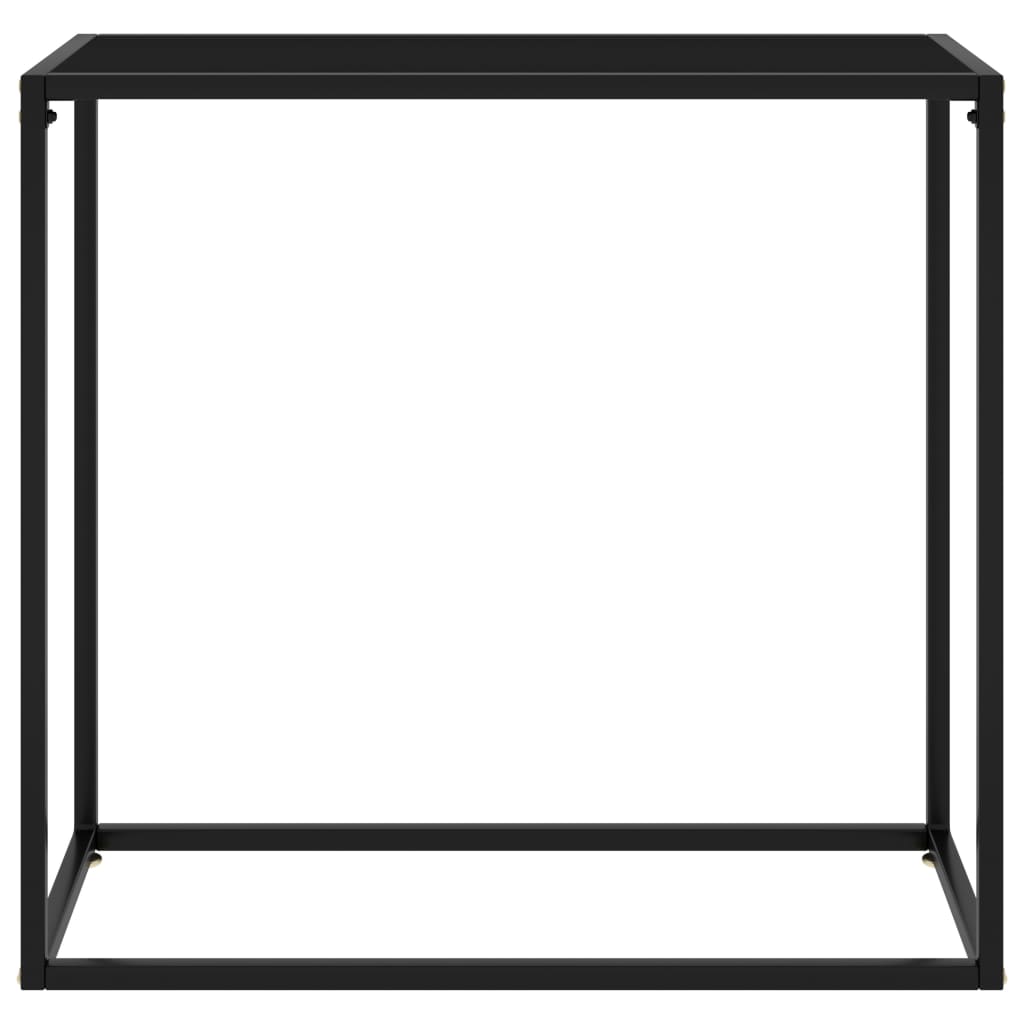 Konsolbord svart 80x35x75 cm härdat glas