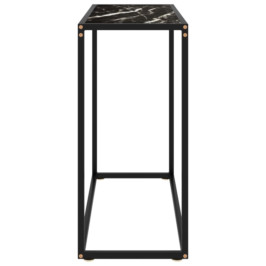 Konsolbord svart 80x35x75 cm härdat glas