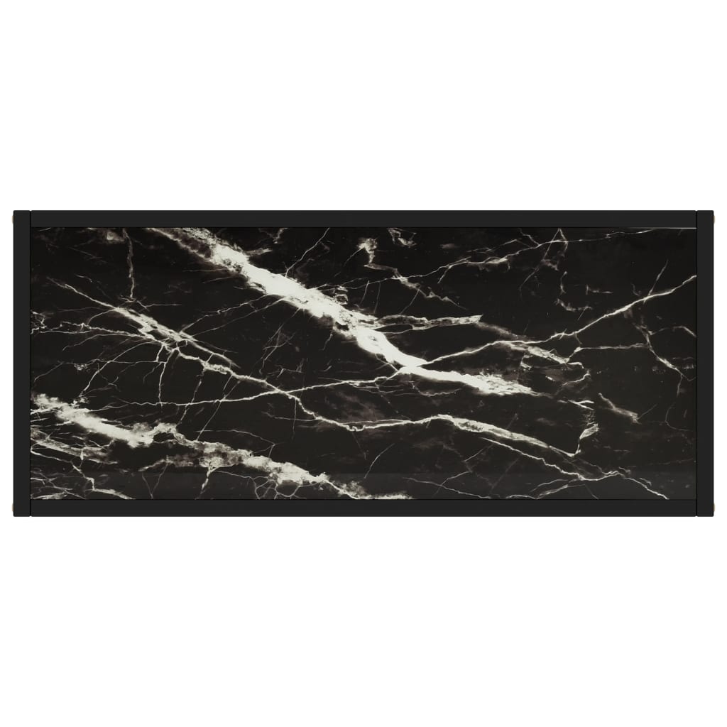Konsolbord svart 80x35x75 cm härdat glas