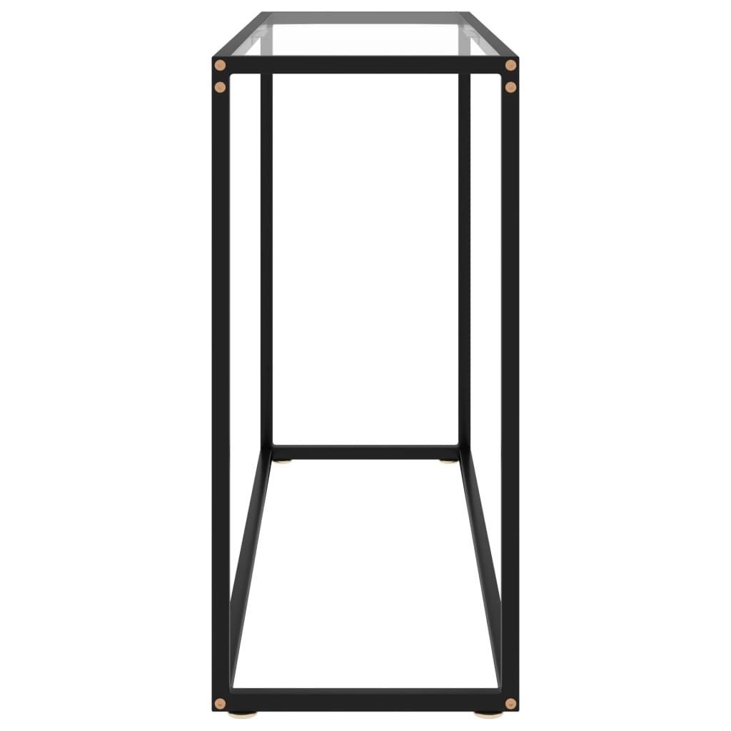 Konsolbord transparent 100x35x75 cm härdat glas