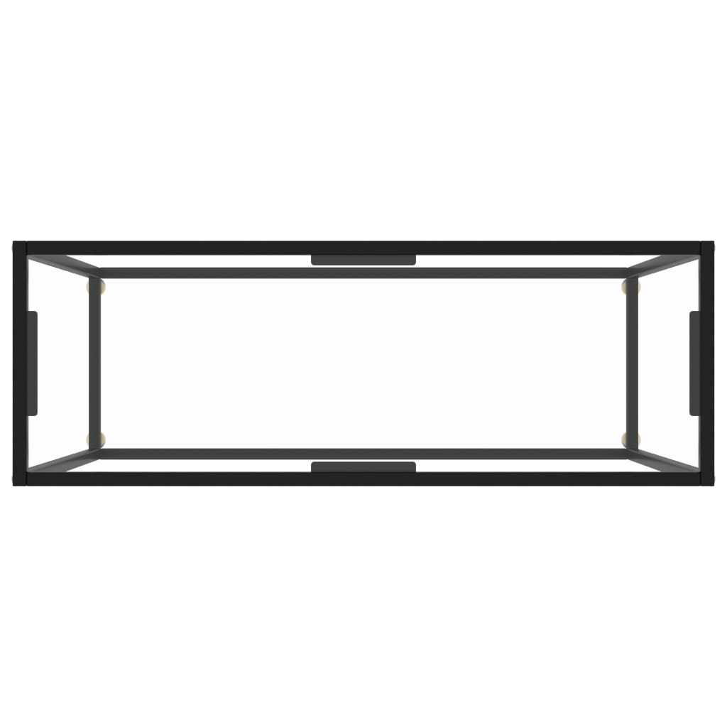 Konsolbord transparent 100x35x75 cm härdat glas