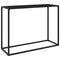 Console table black 100x35x75 cm tempered glass