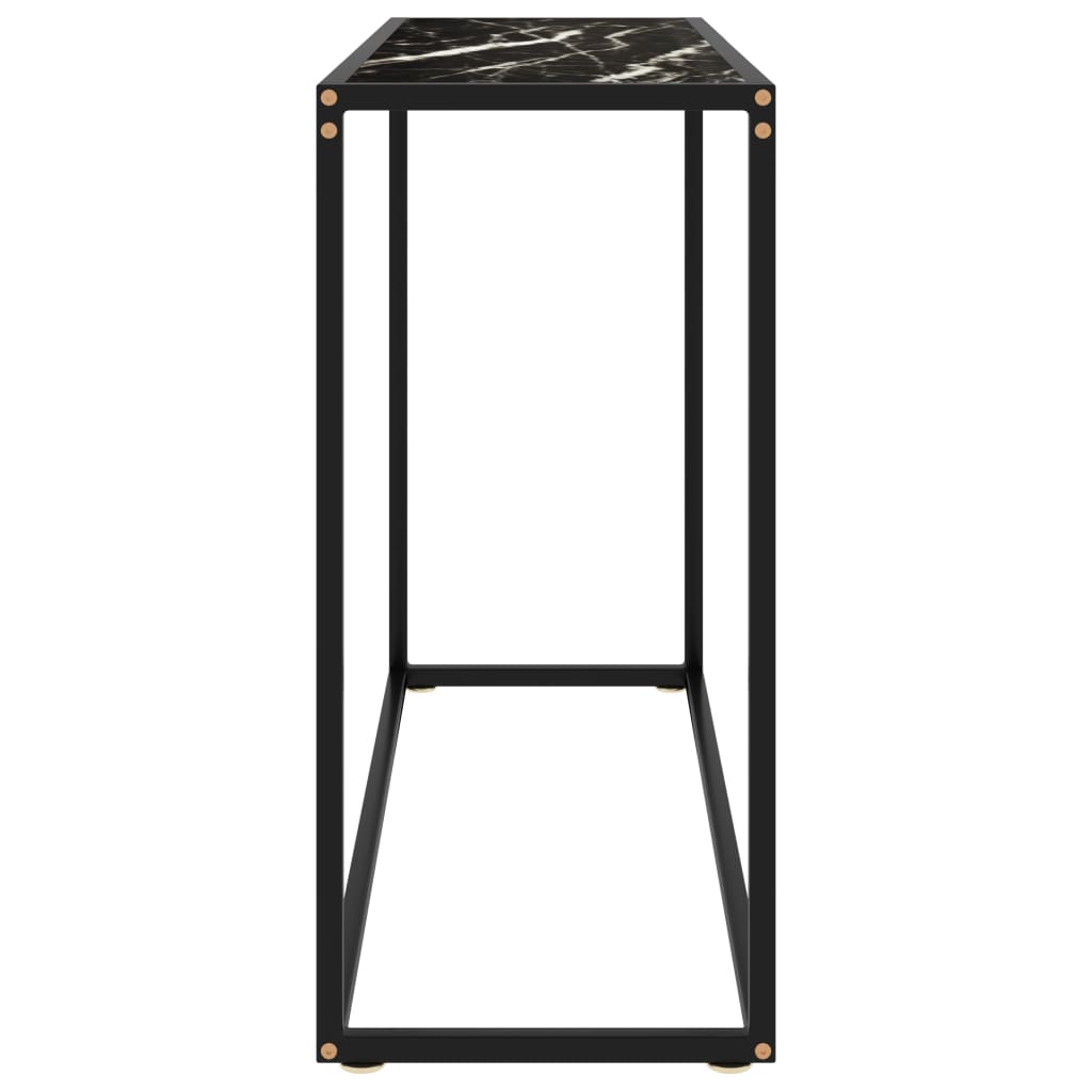 Konsolbord svart 100x35x75 cm härdat glas