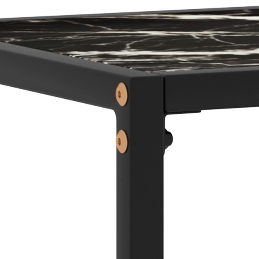 Konsolbord svart 100x35x75 cm härdat glas