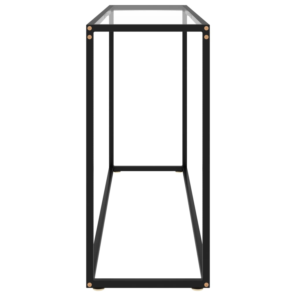 Konsolbord transparent 120x35x75 cm härdat glas