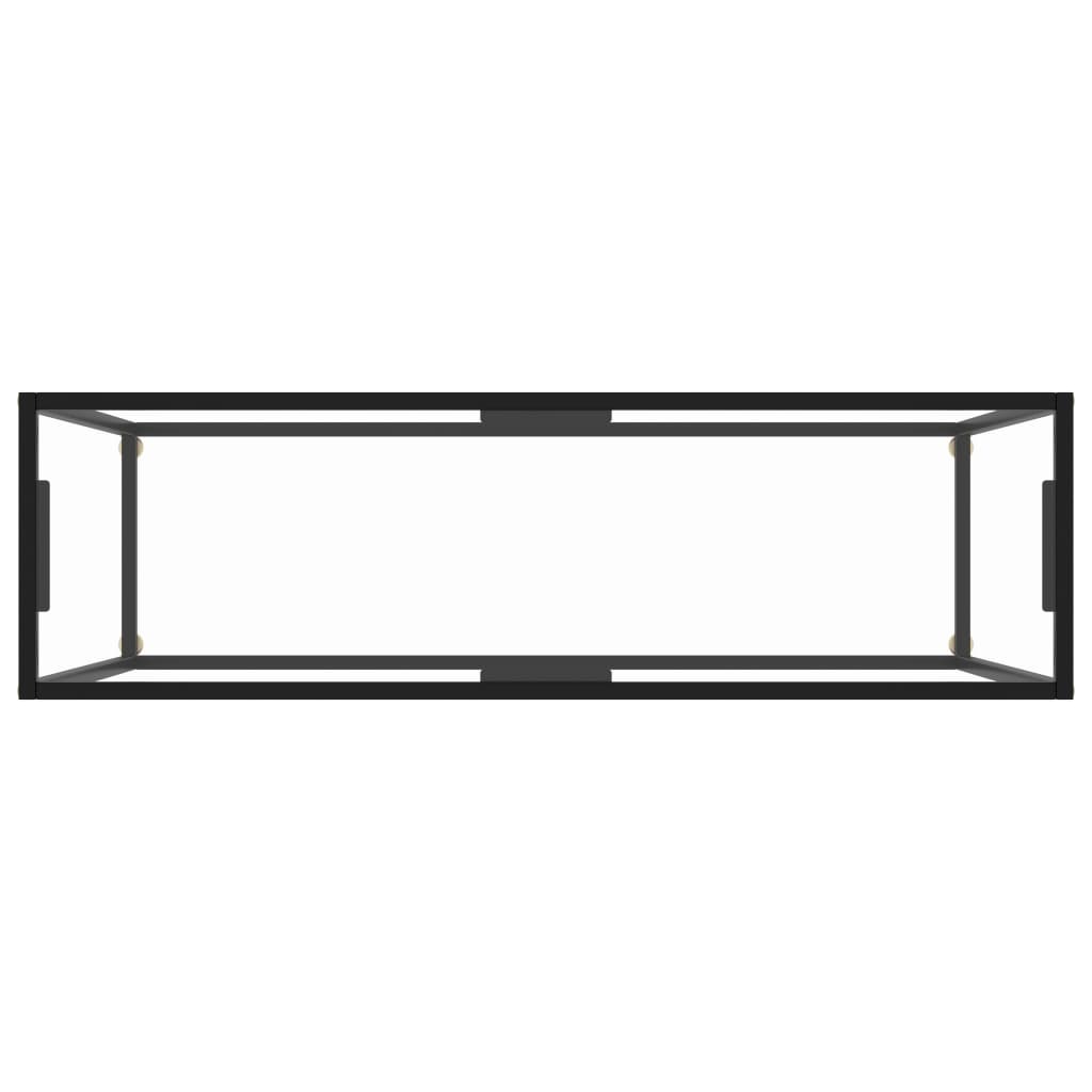 Konsolbord transparent 120x35x75 cm härdat glas