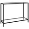 Console table transparent 100x35x75 cm tempered glass