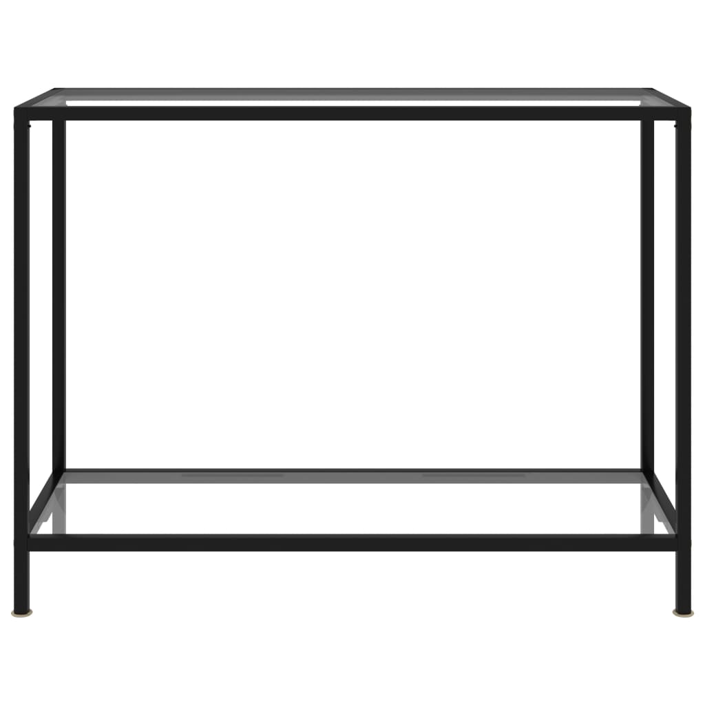 Console table transparent 100x35x75 cm tempered glass