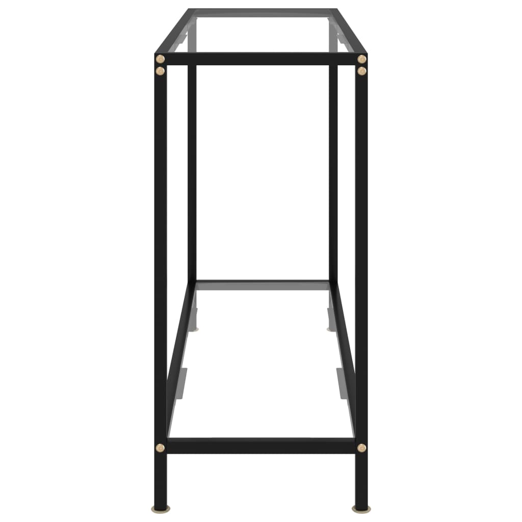 Console table transparent 100x35x75 cm tempered glass