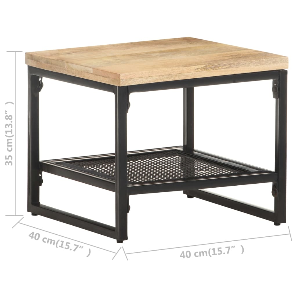 Side table 40x40x35 cm solid mango wood