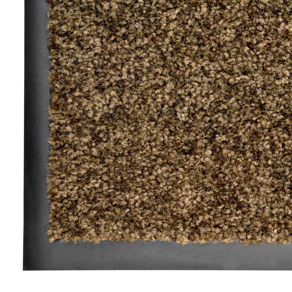 Dörrmatta tvättbar brun 90x120 cm