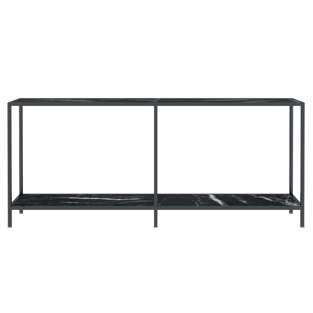 Konsolbord svart 180x35x75,5 cm härdat glas