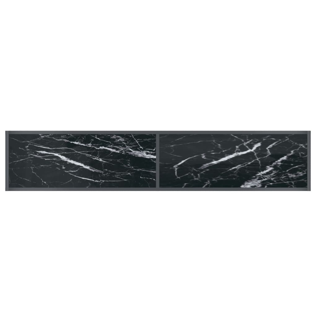 Konsolbord svart 180x35x75,5 cm härdat glas