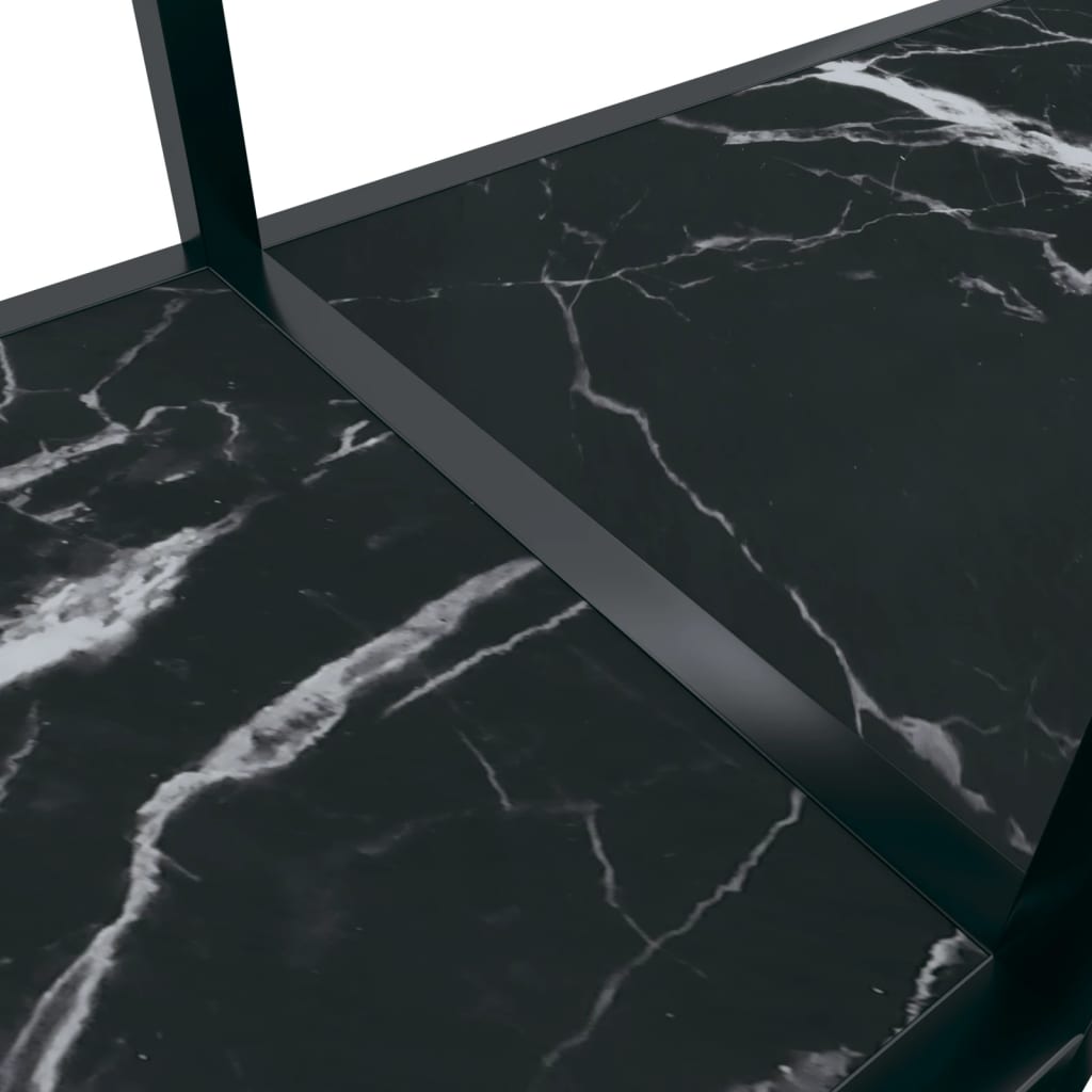 Konsolbord svart 180x35x75,5 cm härdat glas