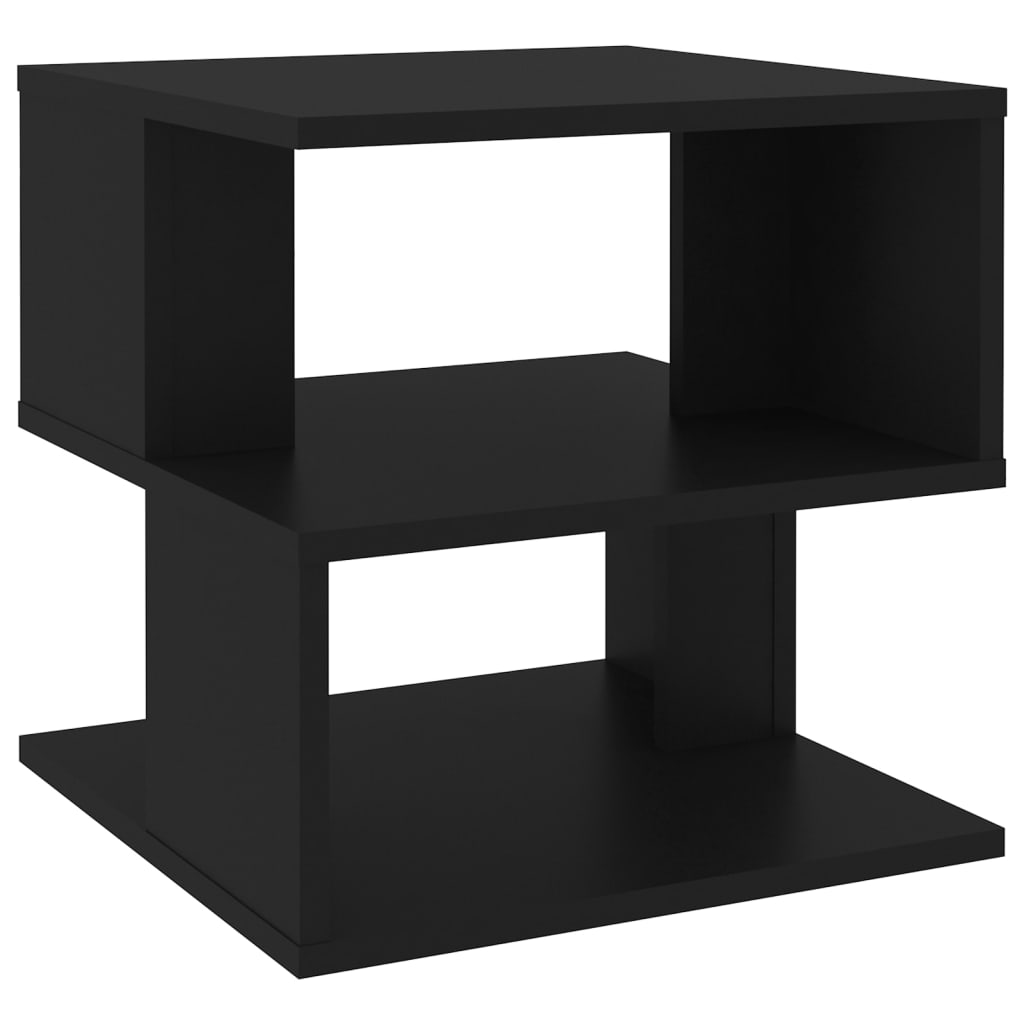 Sidobord svart 40x40x40 cm konstruerat trä