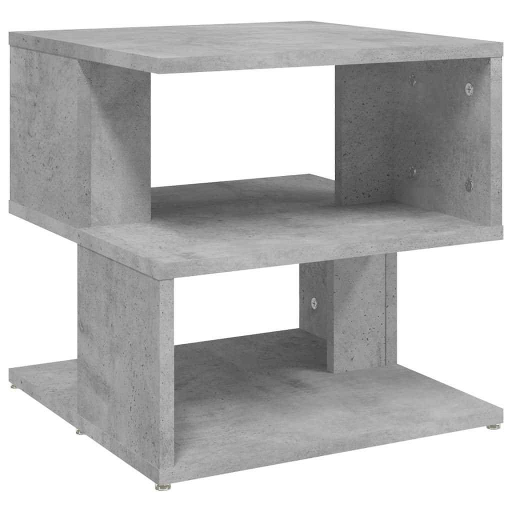 Sidobord betonggrå 40x40x40 cm konstruerat trä