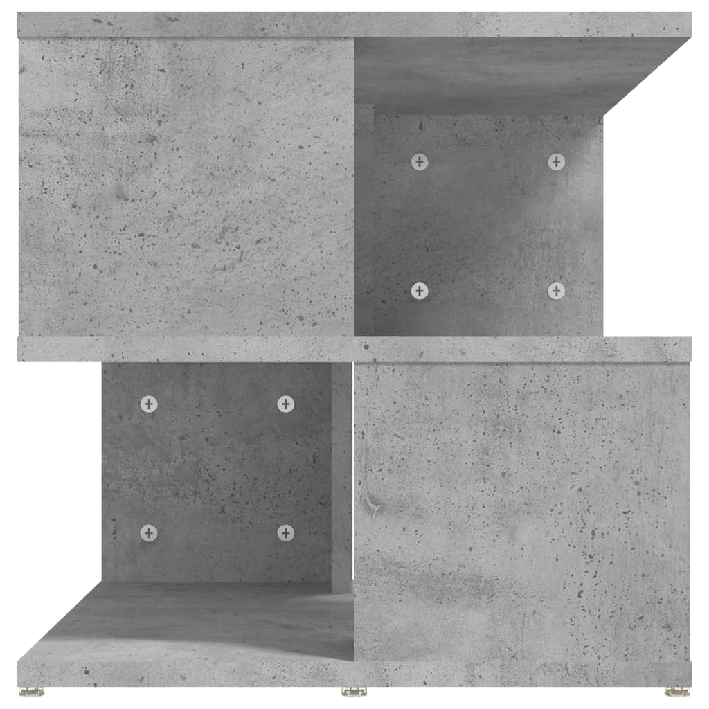 Sidobord betonggrå 40x40x40 cm konstruerat trä