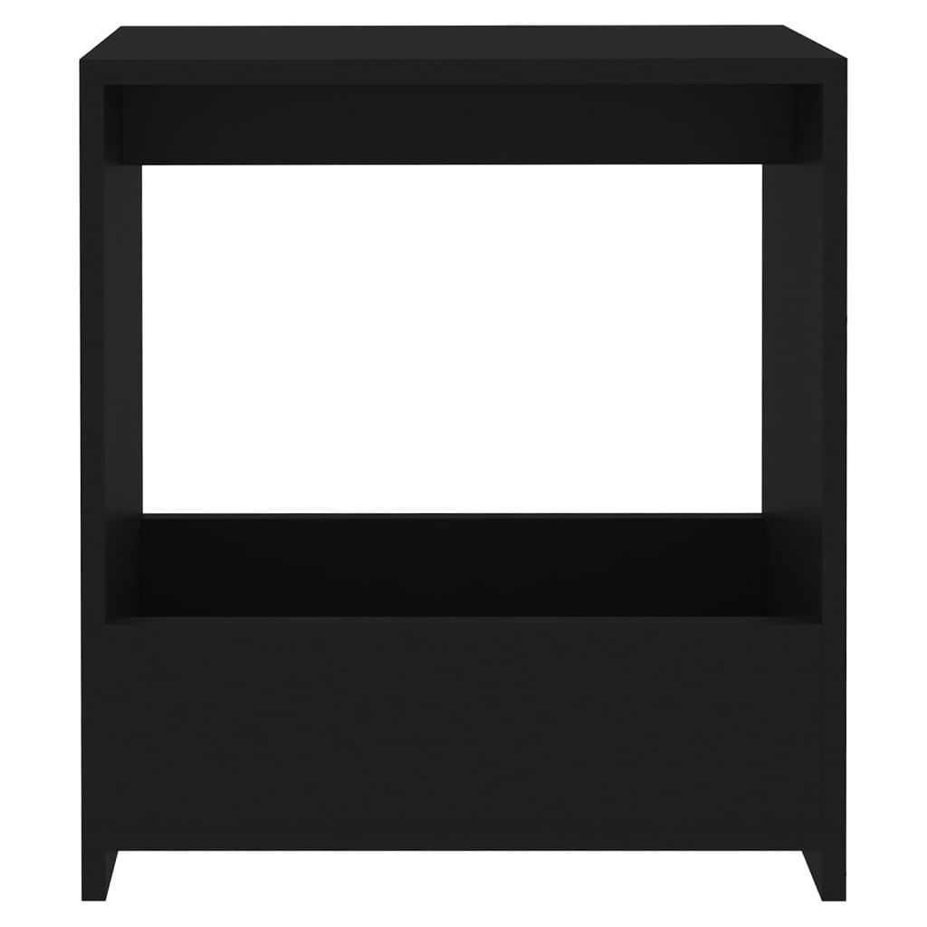 Sidobord svart 50x26x50 cm konstruerat trä