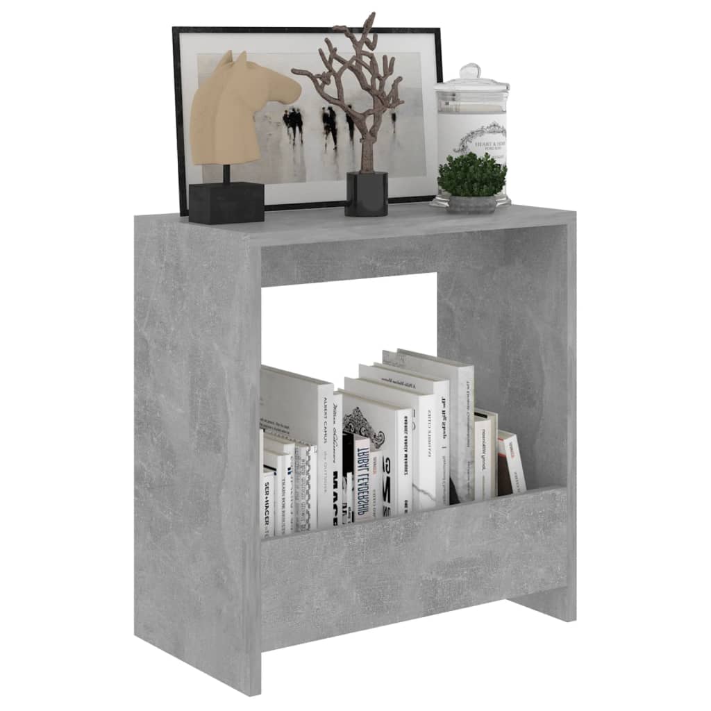 Sidobord betonggrå 50x26x50 cm konstruerat trä