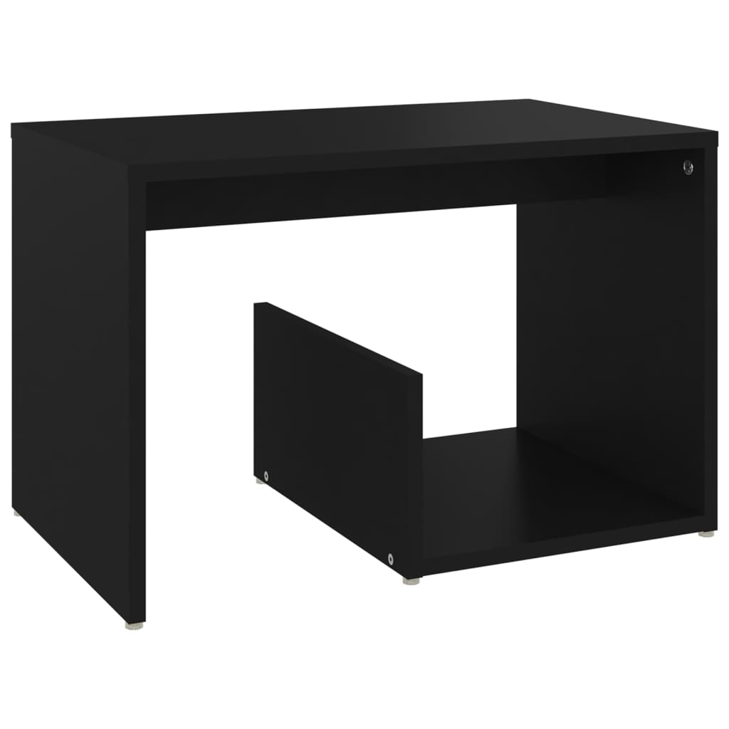 Sidobord svart 59x36x38 cm konstruerat trä