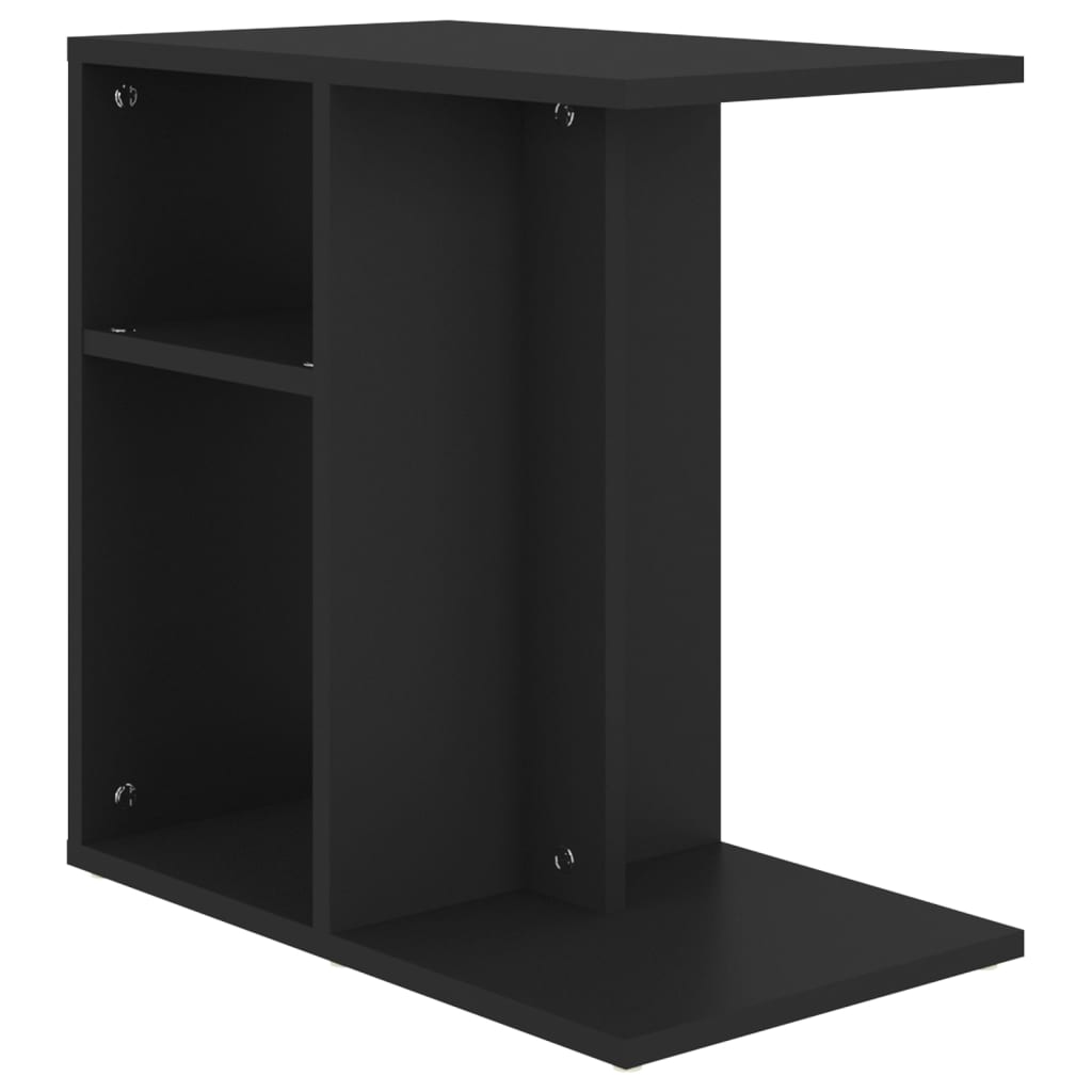Sidobord svart 50x30x50 cm konstruerat trä
